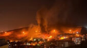 آتش سوزی اوین بازداشتگاه اوین