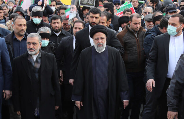 اراهیم رئیسی در راهپیمایی 22 بهمن