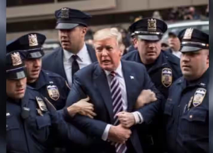 Artificial intelligence images of the arrest of Donald Trump 1