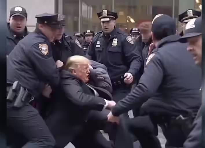 Artificial intelligence images of the arrest of Donald Trump 2