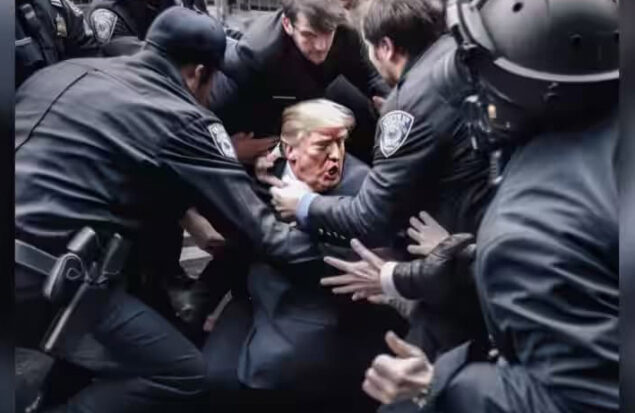 تصاویر هوش مصنوعی از دستگیری دونالد ترامپ