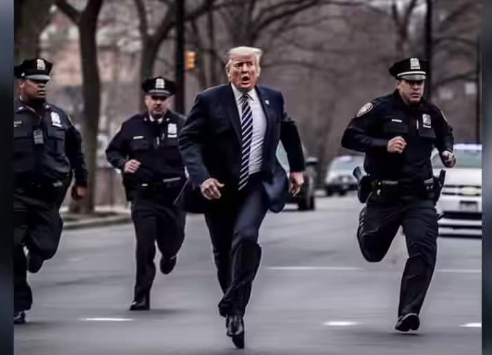 Artificial intelligence images of the arrest of Donald Trump 5