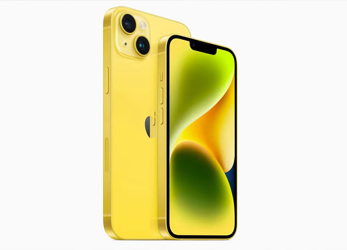 مدل زرد گوشی آیفون و اپل