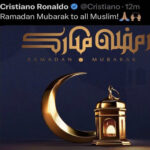 توئیت رونالدو برای ماه رمضان