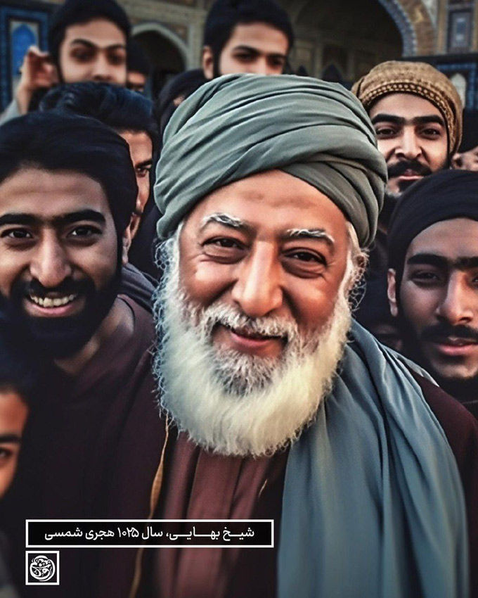تصاویر علمای بزرگ شیعه با هوش مصنوعی 8 شيخ بهايي