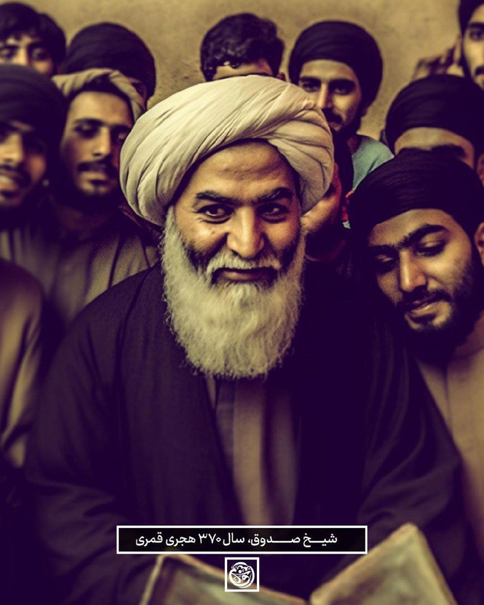 تصاویر علمای بزرگ شیعه با هوش مصنوعی 4 شيخ صدوق