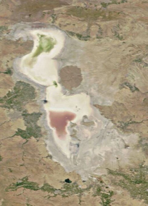 تصویری ناسا از وضعیت دردناک دریاچه ارومیه