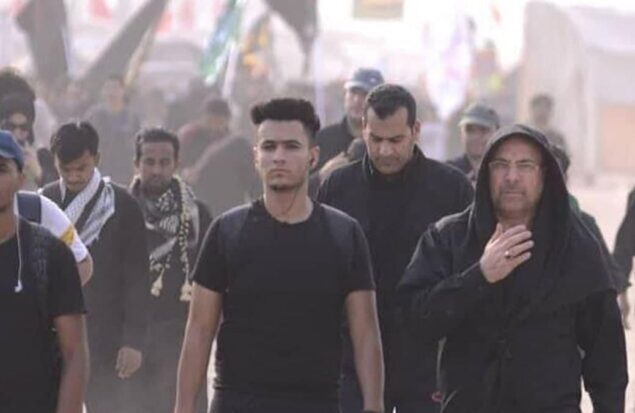 محمد باقر قالیباف در پیاده روی اربعین