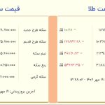 قیمت سکه و طلا چهارشنبه ۱۹ مهر ۱۴۰۲