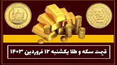 قیمت سکه و طلا امروز یکشنبه ۱۲ فروردین ۱۴۰۳